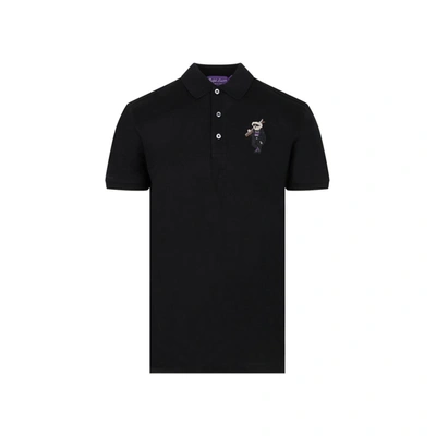Shop Ralph Lauren Purple Label Polo T-shirt In Black