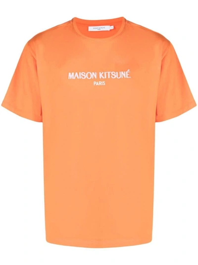 Shop Maison Kitsuné Maison Kitsune Paris Relaxed T-shirt-shirt Clothing In Yellow &amp; Orange