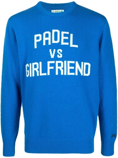 Shop Mc2 Saint Barth Padel Vs Girlfriend Sweater In Blue