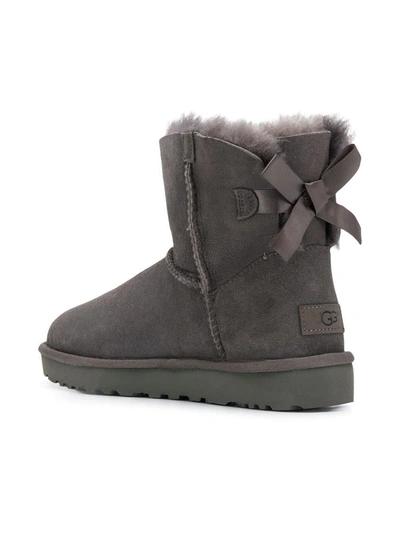 Shop Ugg Mini Bailey Bow Ii Boots In Grey