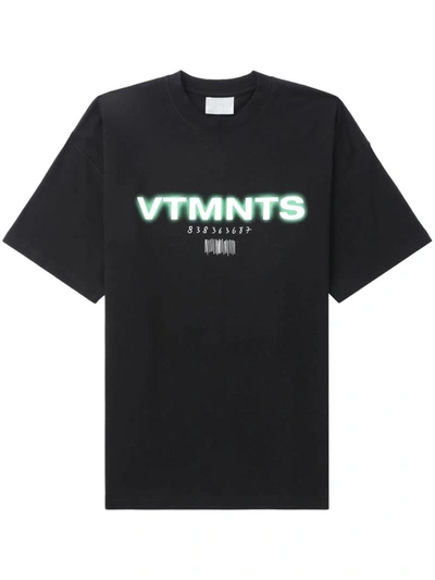 Shop Vtmnts Printed T-shirt In Black