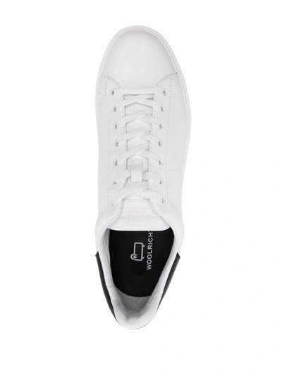 Shop Woolrich Logo Sneaker In White