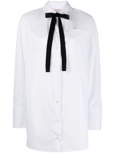 Shop Semicouture Marthe Cotton Shirt In White