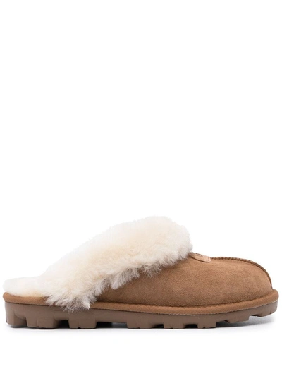 Shop Ugg Coquette Slippers In Beige