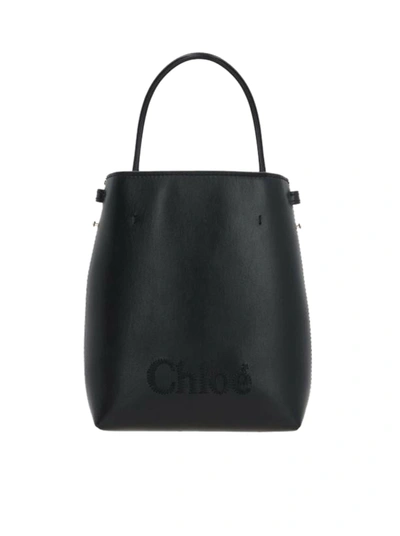 Shop Chloé Sense Micro Tote Bag In Black