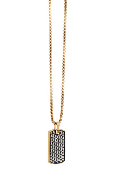Shop American Exchange Goldtone Plated Stainless Steel Chain & Dog Tag Necklace 2-piece Set