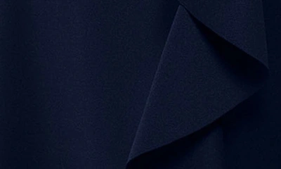 Xscape Ruffled Off-the-shoulder Gown In Midnight