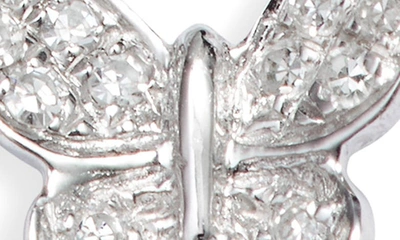 Meira T Butterfly Diamond Stud Earrings In White