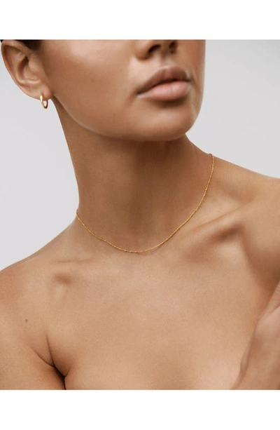 Monica Vinader Station Chain Necklace In 18ct Gold Vermeil