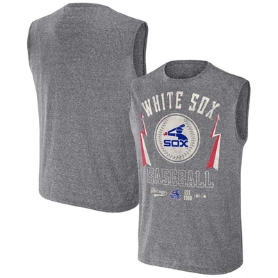 Shop Darius Rucker Collection By Fanatics Charcoal Chicago White Sox Relaxed-fit Muscle Tank Top