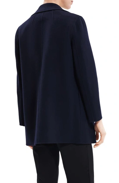 Theory Clairene New Divide Wool-cashmere Jacket In New Navy