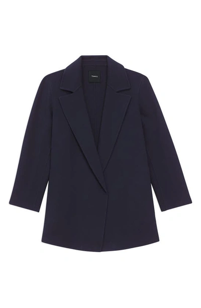 Theory Clairene New Divide Wool-cashmere Jacket In New Navy