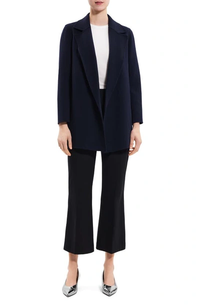 Theory Clairene New Divide Wool-cashmere Jacket In New Navy