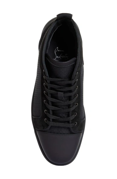 Shop Christian Louboutin Louis Orlato Flat High Top Sneaker In Bk01-black
