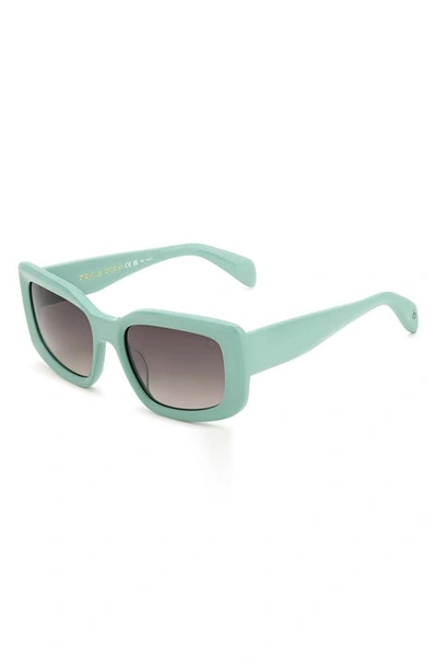 Shop Rag & Bone 54mm Gradient Rectangular Sunglasses In Green/ Brown Gradient