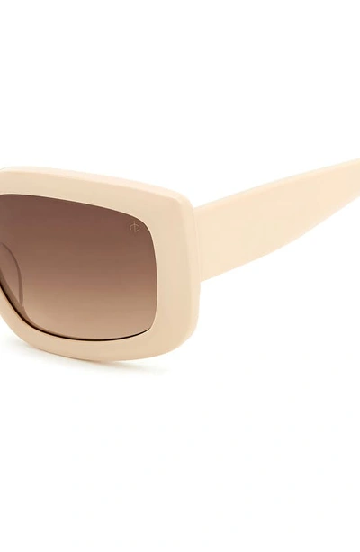 Shop Rag & Bone 54mm Gradient Rectangular Sunglasses In Beige/ Brown Gradient