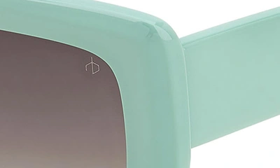 Shop Rag & Bone 54mm Gradient Rectangular Sunglasses In Green/ Brown Gradient