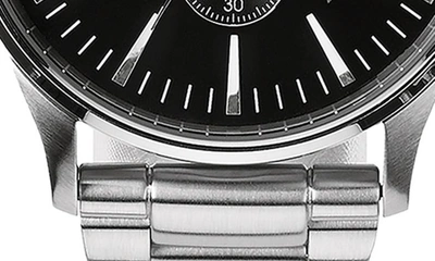 Nixon Sentry Chronograph Bracelet Watch, 42mm In Black/silver