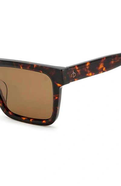 Shop Rag & Bone 54mm Rectangular Sunglasses In Havana/ Brown
