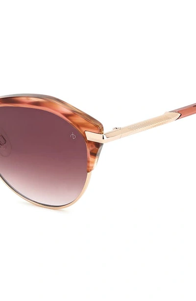 Shop Rag & Bone 55mm Gradient Round Sunglasses In Burgundy Red Horn/ Burgundy