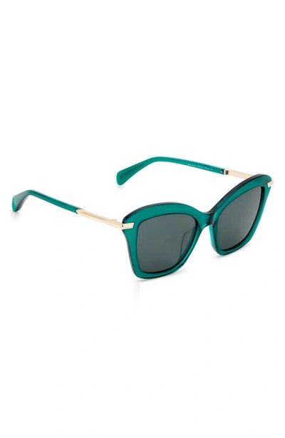 Shop Rag & Bone 53mm Cat Eye Sunglasses In Green/ Green