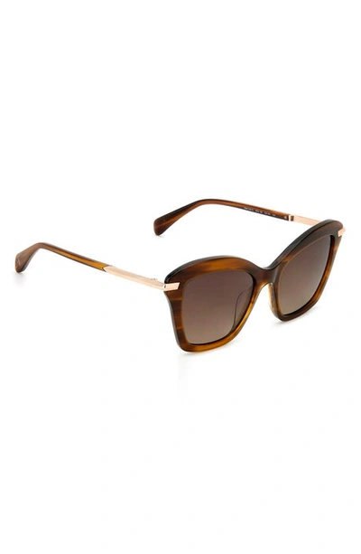 Shop Rag & Bone 53mm Cat Eye Sunglasses In Brown Horn/ Brown Gradient