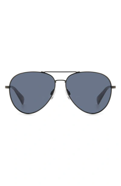 Shop Rag & Bone 59mm Aviator Sunglasses In Dark Ruth Grey/ Grey