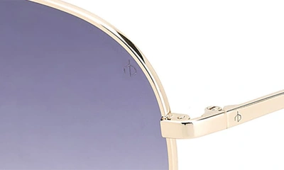 Shop Rag & Bone 59mm Aviator Sunglasses In Gold/ Grey Ms Silver