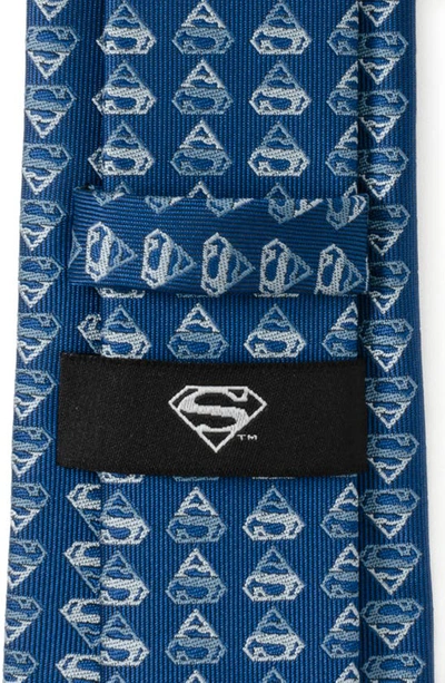 Shop Cufflinks, Inc . X Dc Comics Superman Shield Silk Blend Tie In Blue