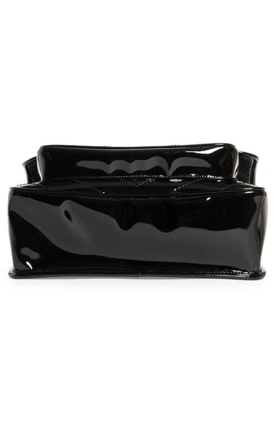 Shop Saint Laurent Medium Niki Patent Leather Convertible Crossbody Bag In Noir