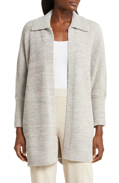 Shop Barefoot Dreams Cozychic™ Collared Oversize Cardigan In He Pewter-silver