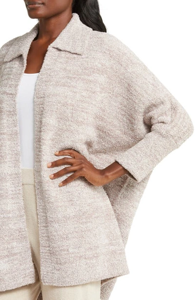 Shop Barefoot Dreams Cozychic™ Collared Oversize Cardigan In He Almond-deep Taupe