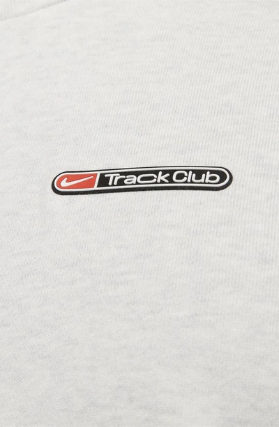 Shop Nike Dri-fit Track Club Long Sleeve Running T-shirt In Photon Dust/ Heather/ Black
