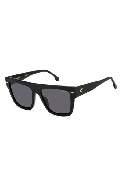 Shop Carrera Eyewear 55mm Flat Top Sunglasses In Black/ Grey