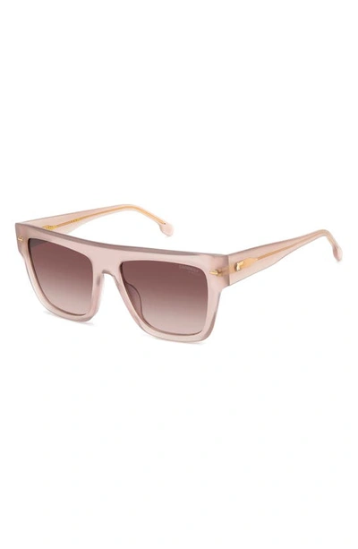 Shop Carrera Eyewear 55mm Flat Top Sunglasses In Nude/ Brown Gradient