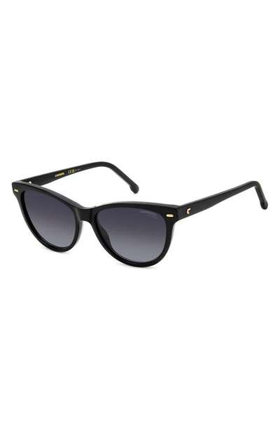 Shop Carrera Eyewear 54mm Cat Eye Sunglasses In Black/ Grey Shaded
