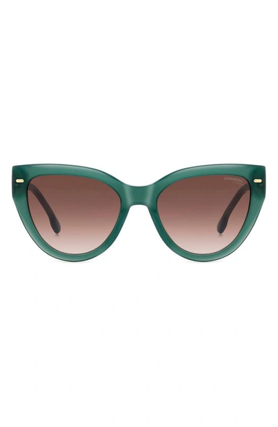 Shop Carrera Eyewear 55mm Gradient Cat Eye Sunglasses In Green/ Brown Gradient