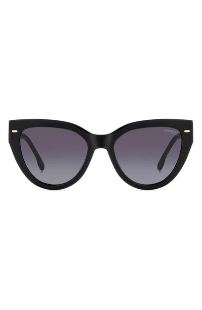 Shop Carrera Eyewear 55mm Gradient Cat Eye Sunglasses In Black/ Gray Polar