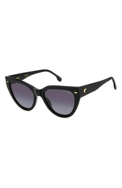 Shop Carrera Eyewear 55mm Gradient Cat Eye Sunglasses In Black/ Gray Polar