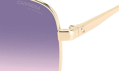 Shop Carrera Eyewear 60mm Gradient Square Sunglasses In Gold Crystal/ Mauve Pink