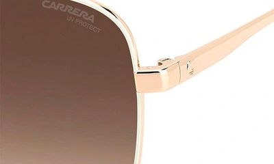 Shop Carrera Eyewear 60mm Gradient Square Sunglasses In White Copper Gold/ Brown