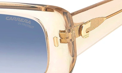 Shop Carrera Eyewear 53mm Gradient Rectangular Sunglasses In Beige/ Blue Shaded