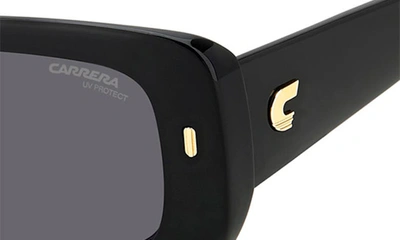 Shop Carrera Eyewear 53mm Gradient Rectangular Sunglasses In Black/ Grey