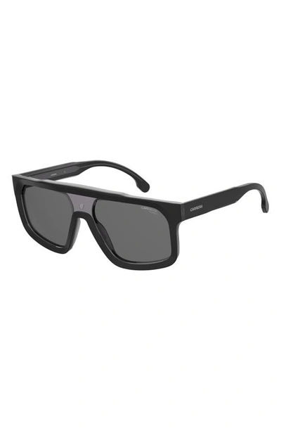 Shop Carrera Eyewear 59mm Flat Top Sunglasses In Black Grey/ Gray Polar