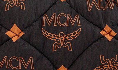 Shop Mcm Large Aren Quilt Nylon Hobo Bag In Black