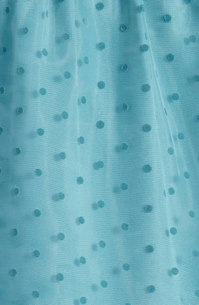 Shop Nordstrom Kids' Polka Dot Puff Sleeve Dress In Teal Britt Duck Dot