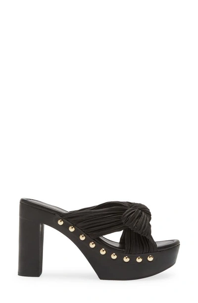 Shop Koko + Palenki Jana Sandal In Black Satin