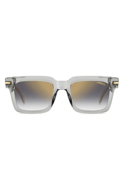 Carrera Eyewear 52mm Rectangular Sunglasses In Grey/ Gray Sf Gd Sp