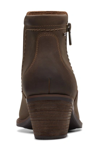 Shop Clarks Neva Zip Waterproof Bootie In Taupe Leather