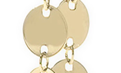 Lana Jewelry 14k Yellow Gold Disc Chain Front To Back Drop Earrings